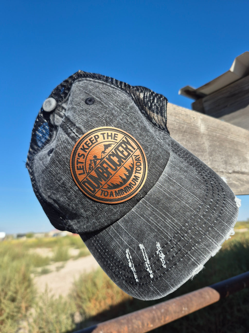 Women's "Dumbfuckery" Pony Tail Hat - Black