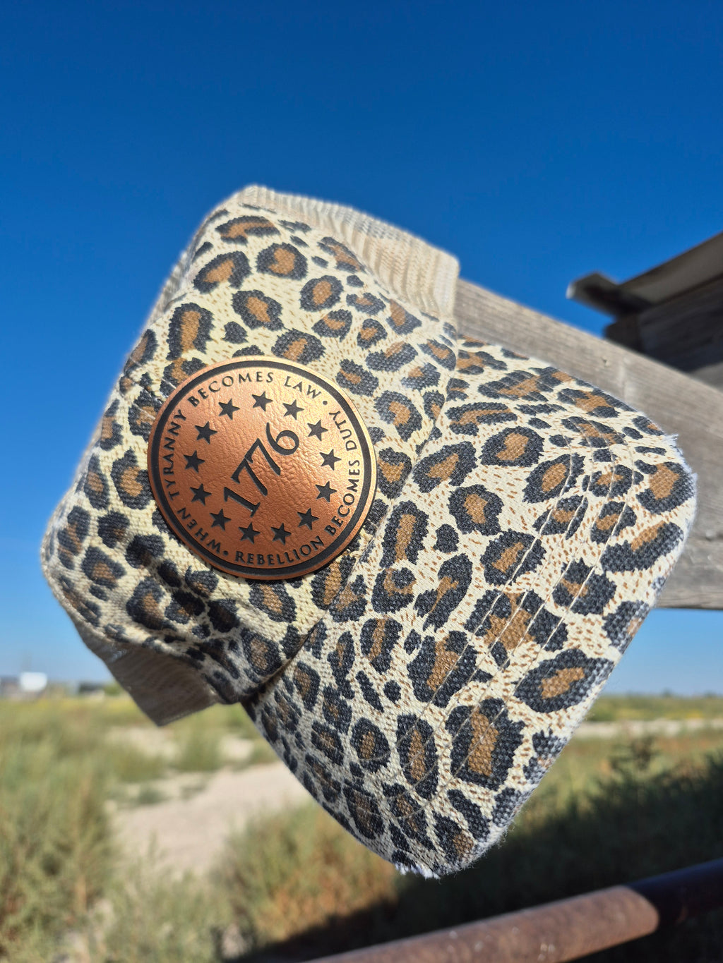 Women's "1776" Pony Tail Hat - Cheetah Khaki