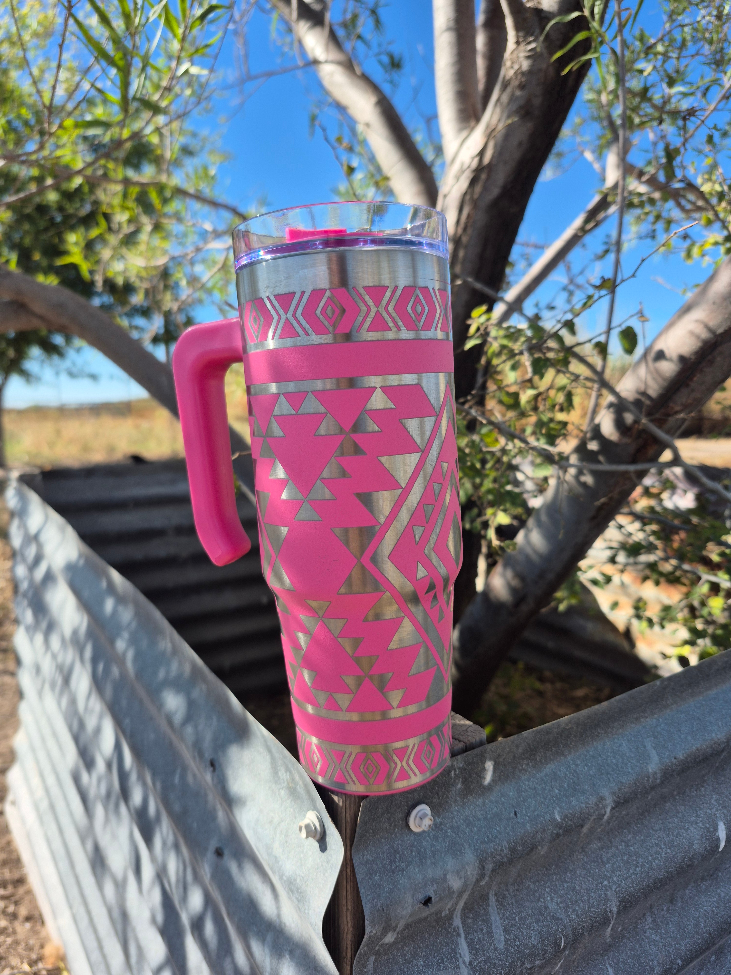 Pink Southwestern Aztec Tumbler