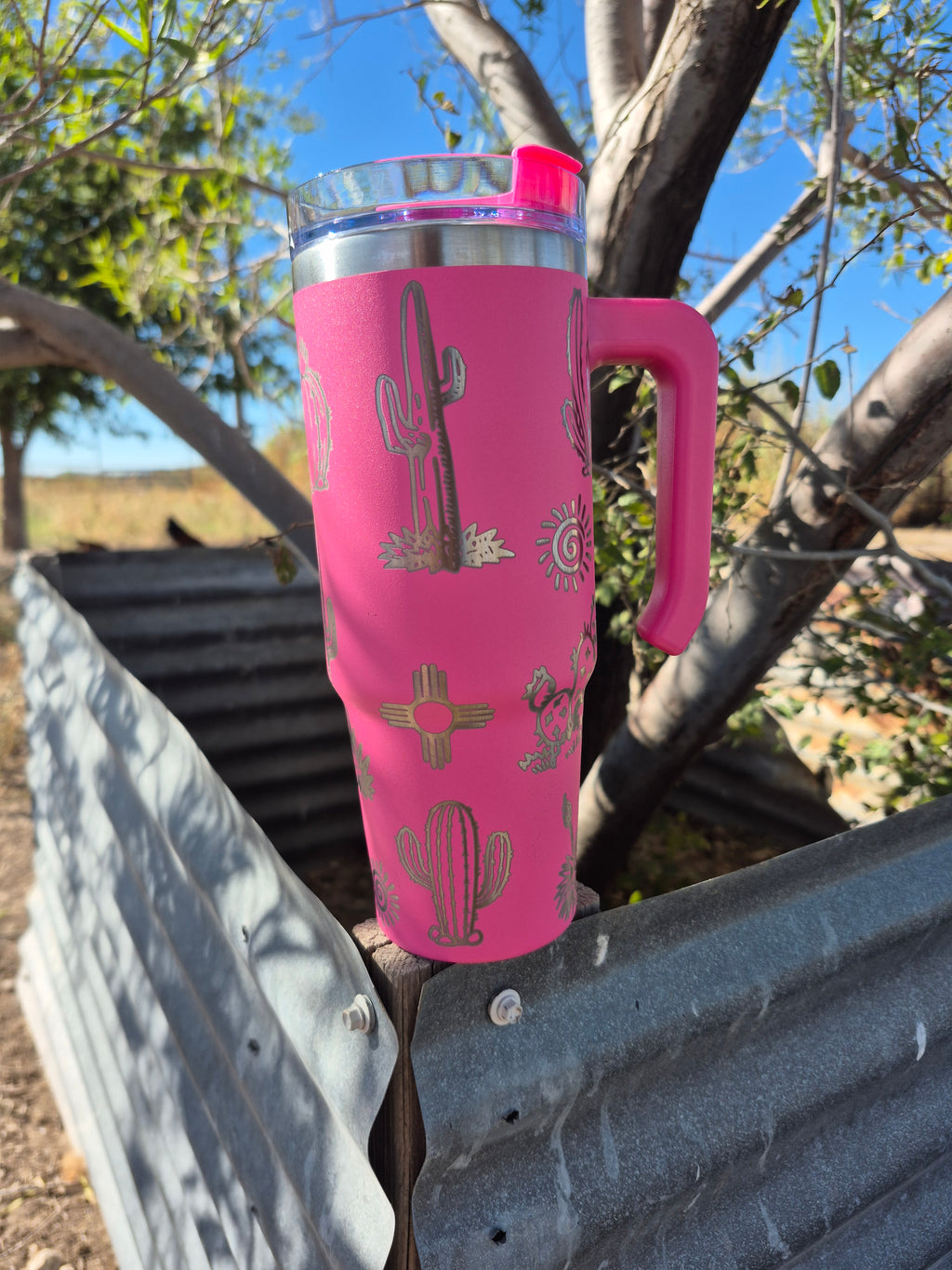Pink Desert Zia Wrap Tumbler